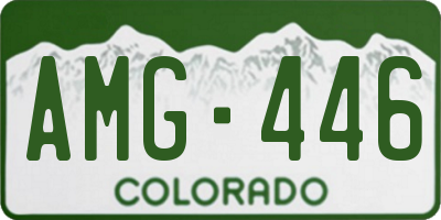 CO license plate AMG446