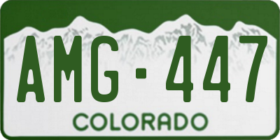 CO license plate AMG447