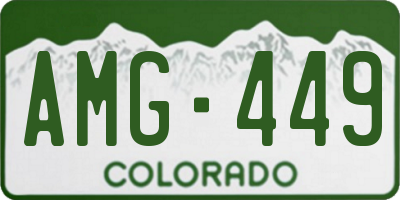 CO license plate AMG449