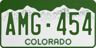 CO license plate AMG454