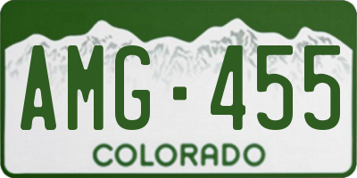 CO license plate AMG455