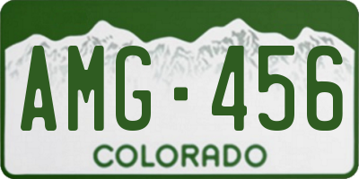 CO license plate AMG456