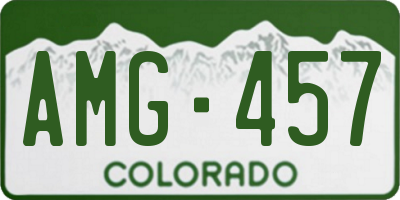 CO license plate AMG457