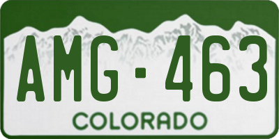 CO license plate AMG463