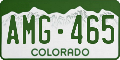 CO license plate AMG465