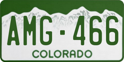 CO license plate AMG466