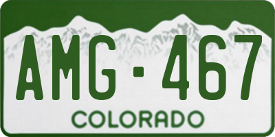 CO license plate AMG467