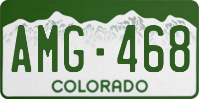 CO license plate AMG468
