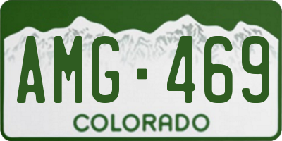 CO license plate AMG469