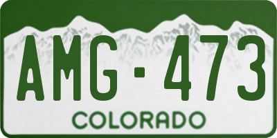 CO license plate AMG473