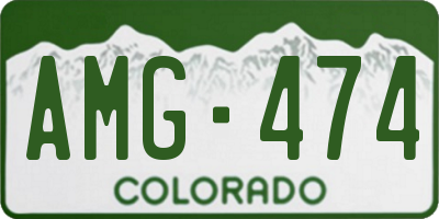 CO license plate AMG474