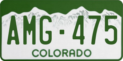 CO license plate AMG475