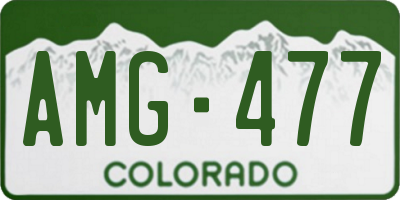 CO license plate AMG477