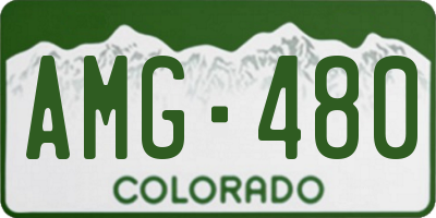 CO license plate AMG480