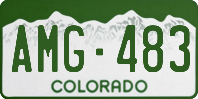 CO license plate AMG483