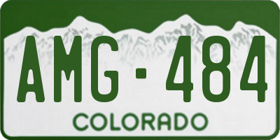 CO license plate AMG484