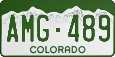 CO license plate AMG489