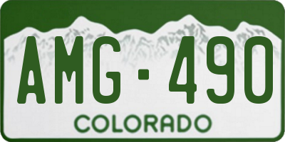 CO license plate AMG490