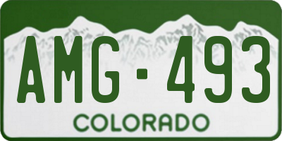 CO license plate AMG493