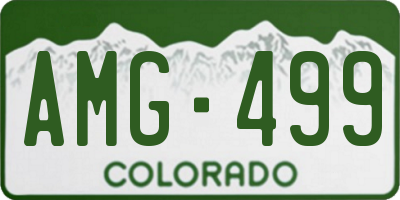 CO license plate AMG499