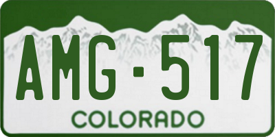 CO license plate AMG517