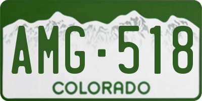 CO license plate AMG518