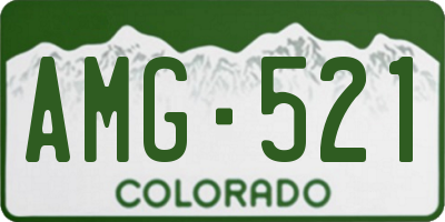 CO license plate AMG521