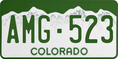 CO license plate AMG523