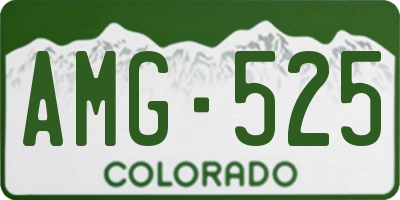 CO license plate AMG525