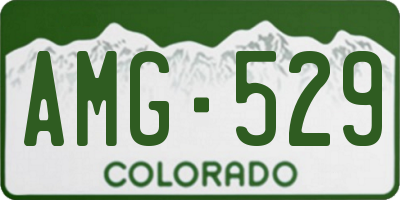 CO license plate AMG529