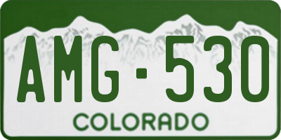 CO license plate AMG530