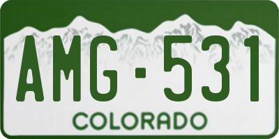 CO license plate AMG531