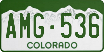 CO license plate AMG536