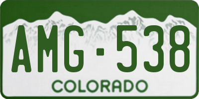 CO license plate AMG538
