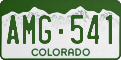 CO license plate AMG541