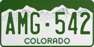 CO license plate AMG542