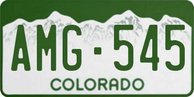 CO license plate AMG545
