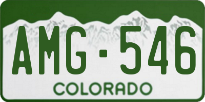 CO license plate AMG546