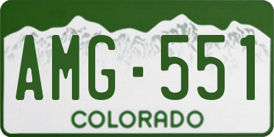 CO license plate AMG551
