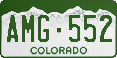 CO license plate AMG552