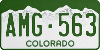 CO license plate AMG563