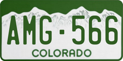 CO license plate AMG566