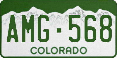 CO license plate AMG568
