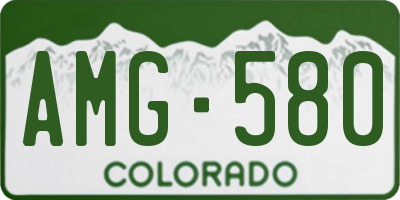 CO license plate AMG580