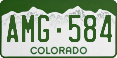 CO license plate AMG584