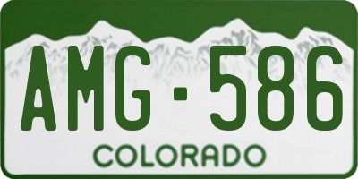 CO license plate AMG586