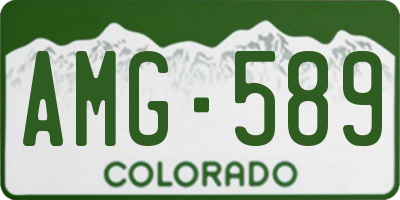 CO license plate AMG589