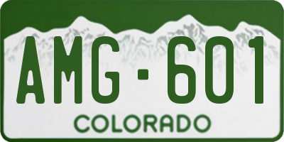 CO license plate AMG601