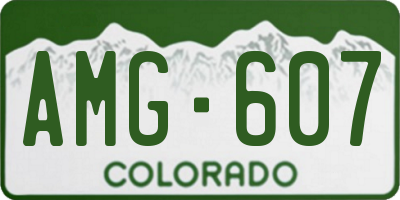 CO license plate AMG607