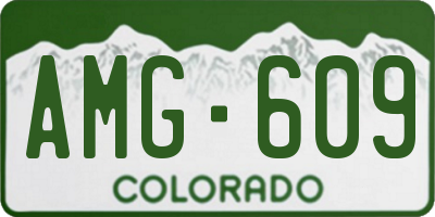 CO license plate AMG609